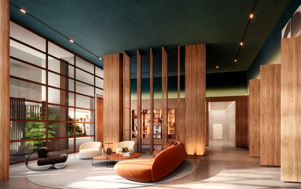Lobby Com 6,5 M De Pé-Direito Do Vizcaya Itaim, Perspectiva Ilustrada