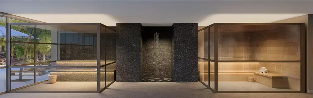 Sauna Úmida, Ducha E Sauna Seca Do Vizcaya Itaim, Perspectiva Ilustrada